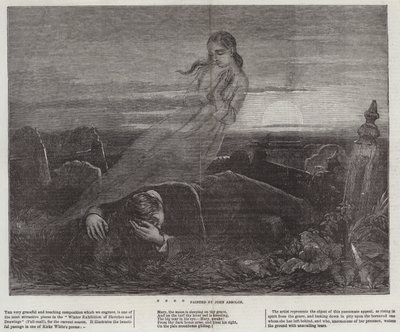 Homme mort ange tombeau lever du soleil - John Absolon